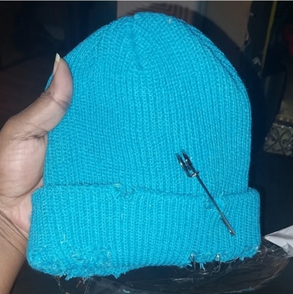 Unisex Youth Blue Beanie Hat